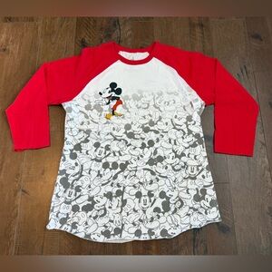 Disney Red and White Mickey Mouse Tee